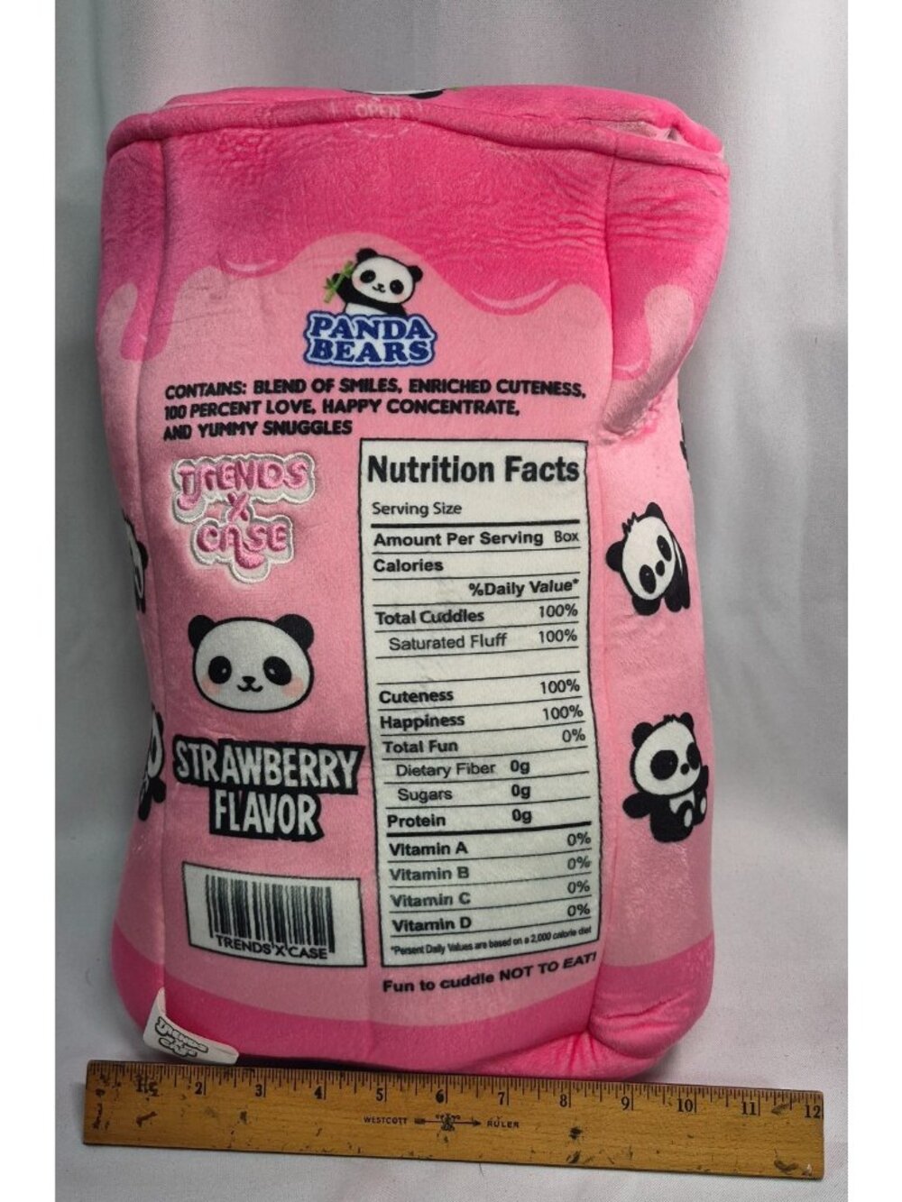 Trends UK Panda Bears Plush Storage Bag w/ 6 Mini Panda Plush Kawaii Collectible - Picture 9 of 14
